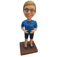 Custom  blue woman bobbleheads