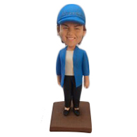 Custom  blue woman bobble heads