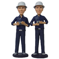 Custom  two photography man bobble heads