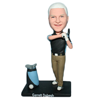 Custom golf man bobble heads