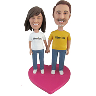 Custom pair of husband and wife  bobble heads