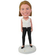 Custom  white woman bobble heads