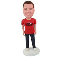 Custom red man  bobble heads