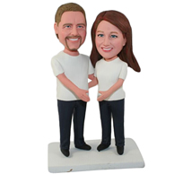 Custom  pair of husband and wife bobbleheads