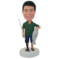 Custom  fishing man bobbleheads