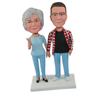 Custom pair of husband and wife  bobbleheads