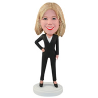 Custom the suit woman bobble heads