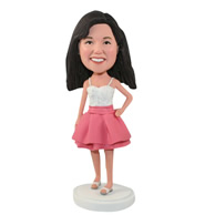 Custom the dressing woman bobble heads