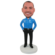 Custom blue man  bobbleheads