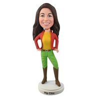 Custom the red woman  bobble heads