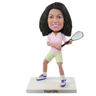 Custom  woman badminton players bobbleheads