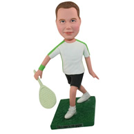 Custom woman badminton players  bobble heads