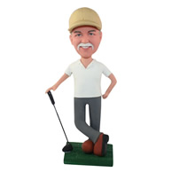 Custom the golf man bobbleheads doll