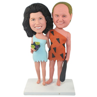 Custom the pair of husband and wife  bobble heads