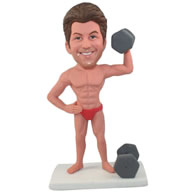 Custom  the dumbbell man bobble heads