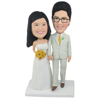 Custom the pair of husband and wife  bobble heads