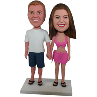 Custom the pair of husband and wife  bobble heads