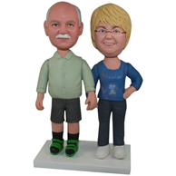 The pair of husband and wife custom bobbleheads