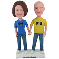 The pair of husband and wife custom bobbleheads