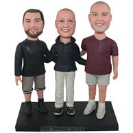 The three people custom bobbleheads