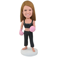 Custom the woman boxer bobbleheads