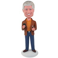 Custom the brown clothes man bobbleheads