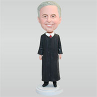 Old pastor in black long gown custom bobbleheads