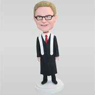 Young boy in black academic dress custom bobbleheads