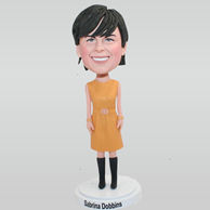 Fashion man in yellow dress matching with a pair of long boots custom bobbleheads