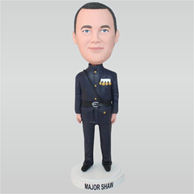 Soldier in black uniform custom bobbleheads