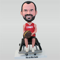 Man sitting the chair playing basketball custom bobbleheads