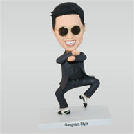 Funny sunglasses man in black suit custom bobbleheads