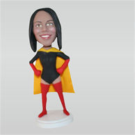 Superwoman in yellow cappa custom bobbleheads