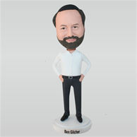 Man in white shirt custom bobbleheads