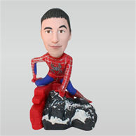 Custom  spider-man rock climbing bobbleheads