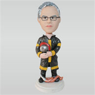 Firefighter in uniform custom bobbleheads