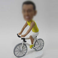 Bike and man bobble head doll