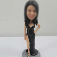 Black dress bobble head dolls