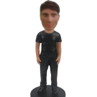 Black clothes bobble heads