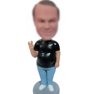 Black shirt bobbleheads