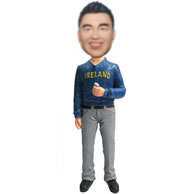 Blue sweater bobbleheads