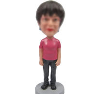 Casual woman bobble head dolls