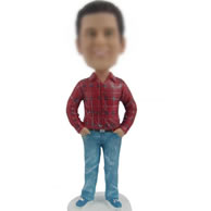 Bobblehead doll of Plaid shirt