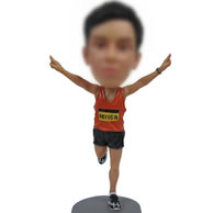 Bobbleheads of racing athlete