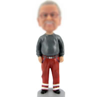 Bobbleheads of red pants