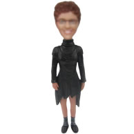 Custom black dress bobble heads