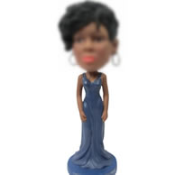 Custom blue dress bobbleheads