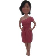 Custom bobbleheads of red dress