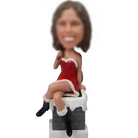 Custom Christmas girl bobbleheads