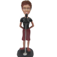 Custom female singer  bobble heads